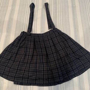 Hot Topic Plaid Skirt with Suspenders